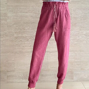 Like New Something Navy Meghan Pink Reversed Jersey Joggers